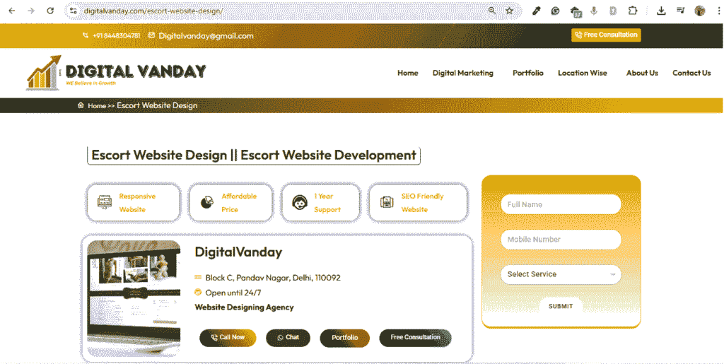 Escort Website Design || Escort Website Development