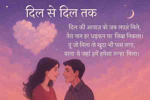 dil se dil tak 15 best Love shayari